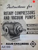 Allis-Chalmers-Allis-Chalmers Rotary Compressors and Vacuum Pumps (Installation, Operation, Maintenance) Manual.- Rotary Compressors-01